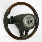 12-13 Mercedes-Benz E350 Walnut Wood Mock Brown Leather Steering Wheel # 218-460-15-18-8P18