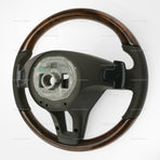 12-13 Mercedes-Benz E350 Walnut Wood Mock Brown Leather Steering Wheel # 218-460-15-18-8P18
