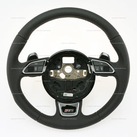 13-16 Audi RS5 Punched Leather Steering Wheel # 8T0-419-091-K-NOQ