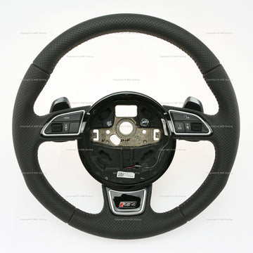 13-16 Audi RS5 Punched Leather Steering Wheel # 8T0-419-091-K-NOQ