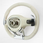 18-20 Mercedes-Benz S450 S560 S63 S65 AMG Flat Bottom Steering Porcelain Beige # 000-460-99-08-1B55