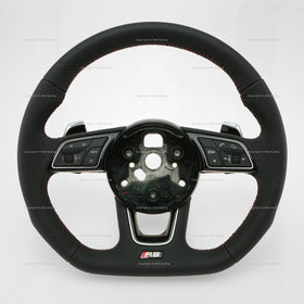 17-20 Audi A3 A4 A5 S3 S4 S5 RS4 Flat Bottom Steering Wheel # 8W0-419-091-DH-LCW
