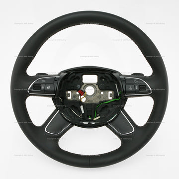 12-15 Audi Q7 Tiptronic Leather Heated Steering Wheel # 4L0-419-091-AH-1KT