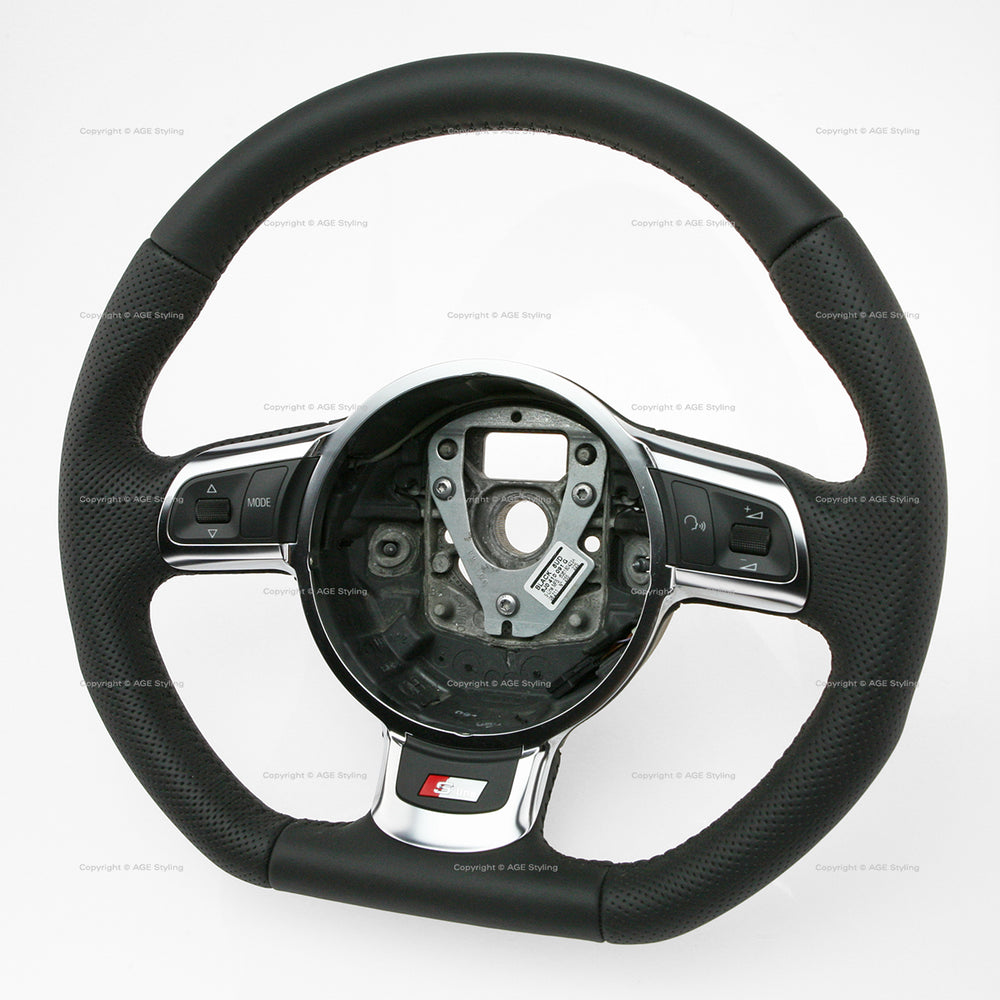08-15 Audi TT TTS S-Line Flat Bottom Steering Wheel w Multimedia Controls # 8J0-419-091-G-WUG