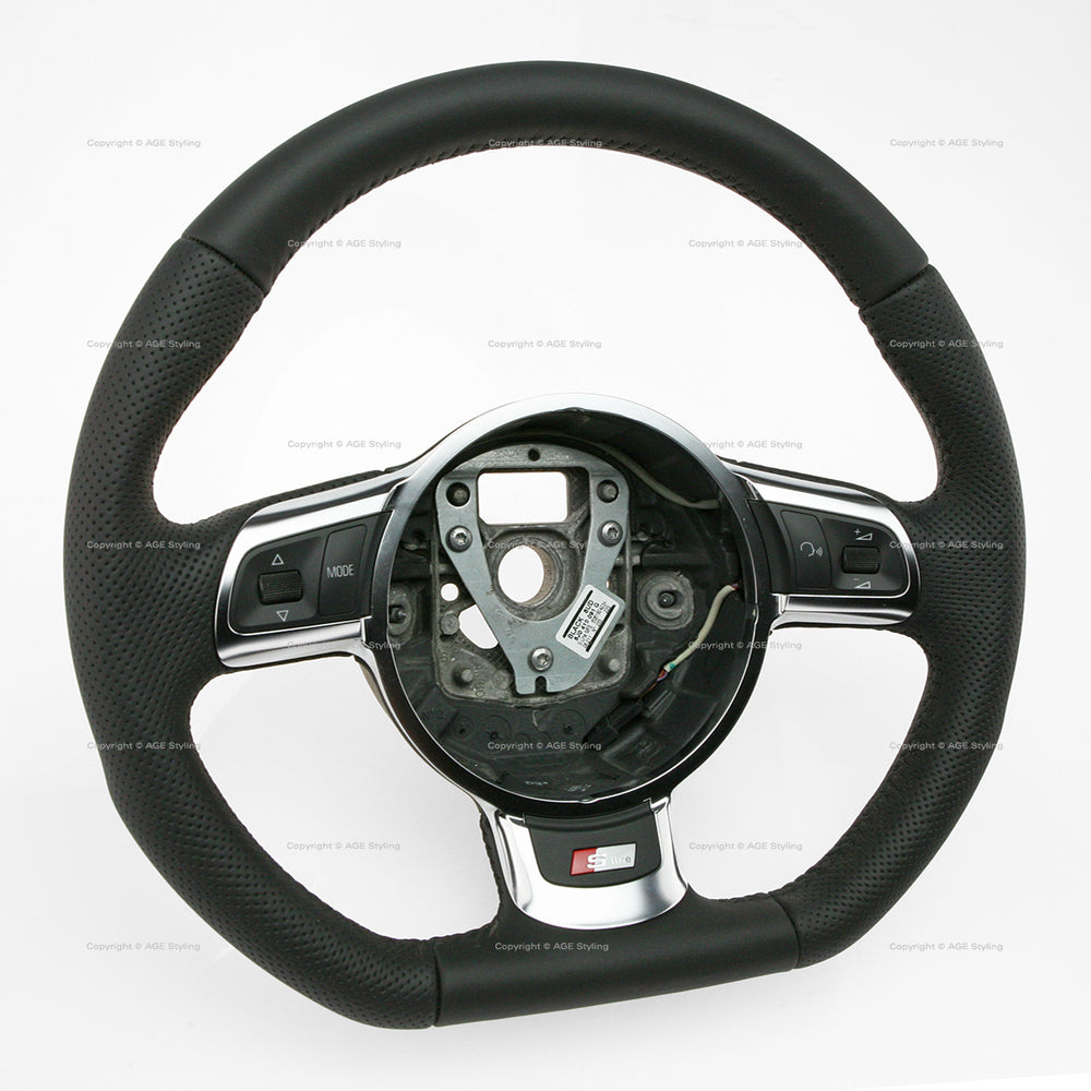 08-15 Audi TT TTS S-Line Flat Bottom Steering Wheel w Multimedia Controls # 8J0-419-091-G-WUG