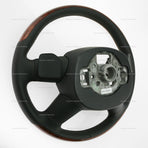11-18 Audi A8 S8 Walnut Wood Black Leather Steering Wheel # 4H0-419-091-AD-UQH