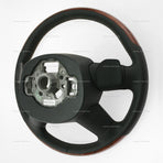 11-18 Audi A8 S8 Walnut Wood Black Leather Steering Wheel # 4H0-419-091-AD-UQH