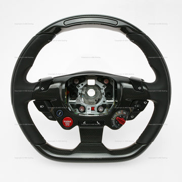 Ferrari 812 Superfast Carbon Fiber Black Leather Steering Wheel with Display # 337540