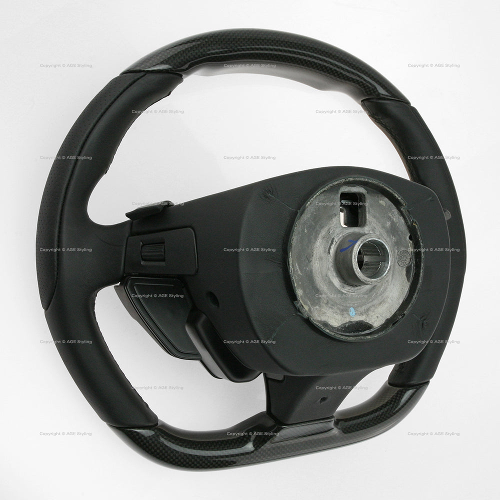 Ferrari 812 Superfast Carbon Fiber Black Leather Steering Wheel with Display # 337540