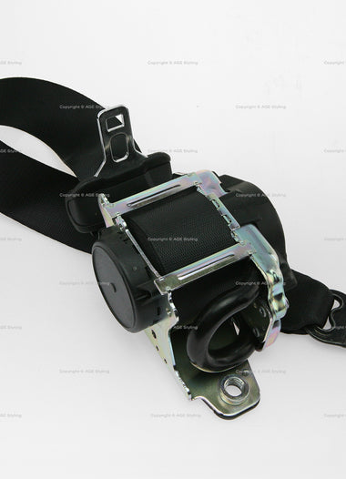 15-18 Mercedes-Benz C300 C350e C43 C63 Seat Belt Black # 205-860-15-01-9C94