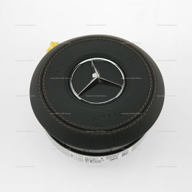 17-21 Mercedes-Benz S450 S560 S63 S65 AMG Driver Airbag Black Leather # 000-860-30-02-8S17
