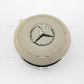 17-21 Mercedes-Benz S450 S560 S63 S65 AMG Driver Airbag Silk Beige Leather # 000-860-30-02-8R85