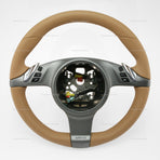 09-13 Porsche 997 Cayman Boxster PDK Steering Wheel Sand Beige Leather # 997-347-803-21-T24