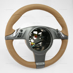 09-13 Porsche 997 Cayman Boxster PDK Steering Wheel Sand Beige Leather # 997-347-803-21-T24