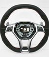 12-16 Mercedes-Benz C63 AMG Flat Bottom Alcantara Steering Wheel with Red Stitching # 204-460-47-03-3D16, 204 460 47 03 3D16, 20446047033D16, A20446047033D16