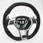 12-16 Mercedes-Benz C63 AMG Flat Bottom Alcantara Steering Wheel # 204-460-47-03-3D16