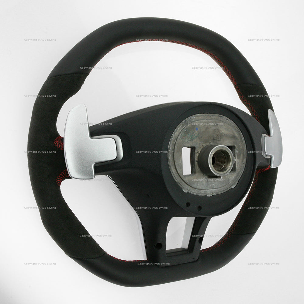 12-16 Mercedes-Benz C63 AMG Flat Bottom Alcantara Steering Wheel # 204-460-47-03-3D16