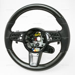 Porsche Cayenne Turbo PDK Lenkrad aus Carbonfaser und schwarzem Leder (Baujahre 2019–2023) # 9Y0-419-091-LE-A34