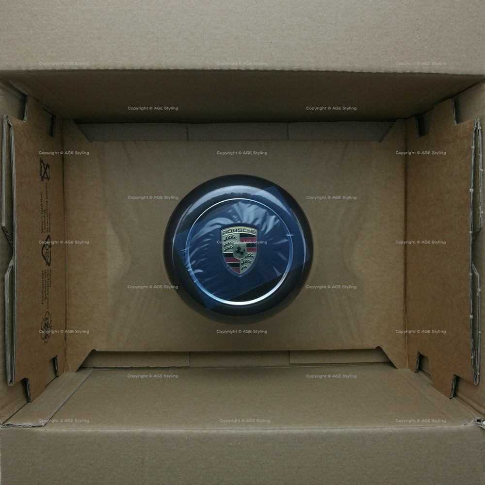 Porsche 911 Boxster 718 Spyder Driver Airbag Black Leather # 9P1-880-201-AN-A34