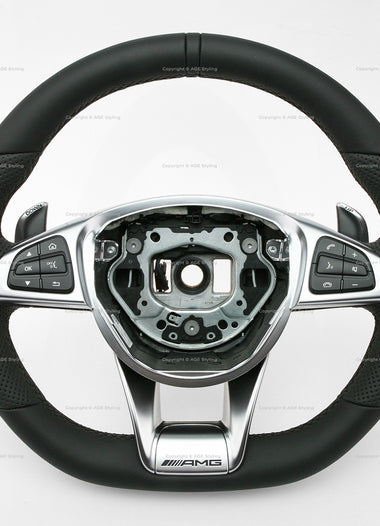 16-19 Mercedes-Benz AMG GT AMG GTC AMG GTR AMG GTS Flat Bottom Steering Wheel # 190-460-00-03-9E38, 190 460 00 03 9E38, 19046000039E38