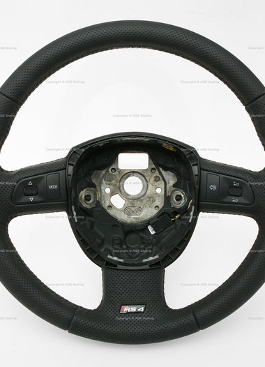 Audi RS4 Steering Wheel with Multimedia Controls # 8E0-419-091-EC-8UD, 8E0 419 091 EC 8UD, 8E0419091EC8UD, 8E0-419-091-DA-8UD, 8E0 419 091 DA 8UD, 8E0419091DA8UD