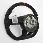 22-25 Audi RS3 Flat Bottom Suede Steering Wheel Red Top # 82A-419-091-AT-IXJ