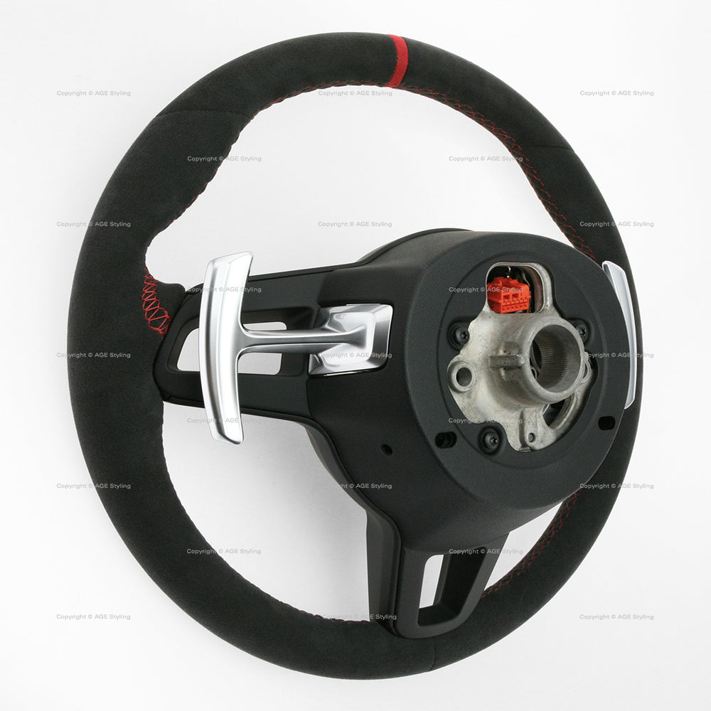 17-19 Porsche GT2 GT3 RS Suede Alcantara Steering Wheel 9P1-419-091-GD-RBV