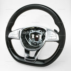 14-17 Mercedes-Benz S550 S600 S63 S65 Piano Black Steering Wheel # 002-460-67-03-9E38