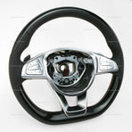 14-17 Mercedes-Benz S550 S600 S63 S65 Piano Black Steering Wheel # 002-460-67-03-9E38