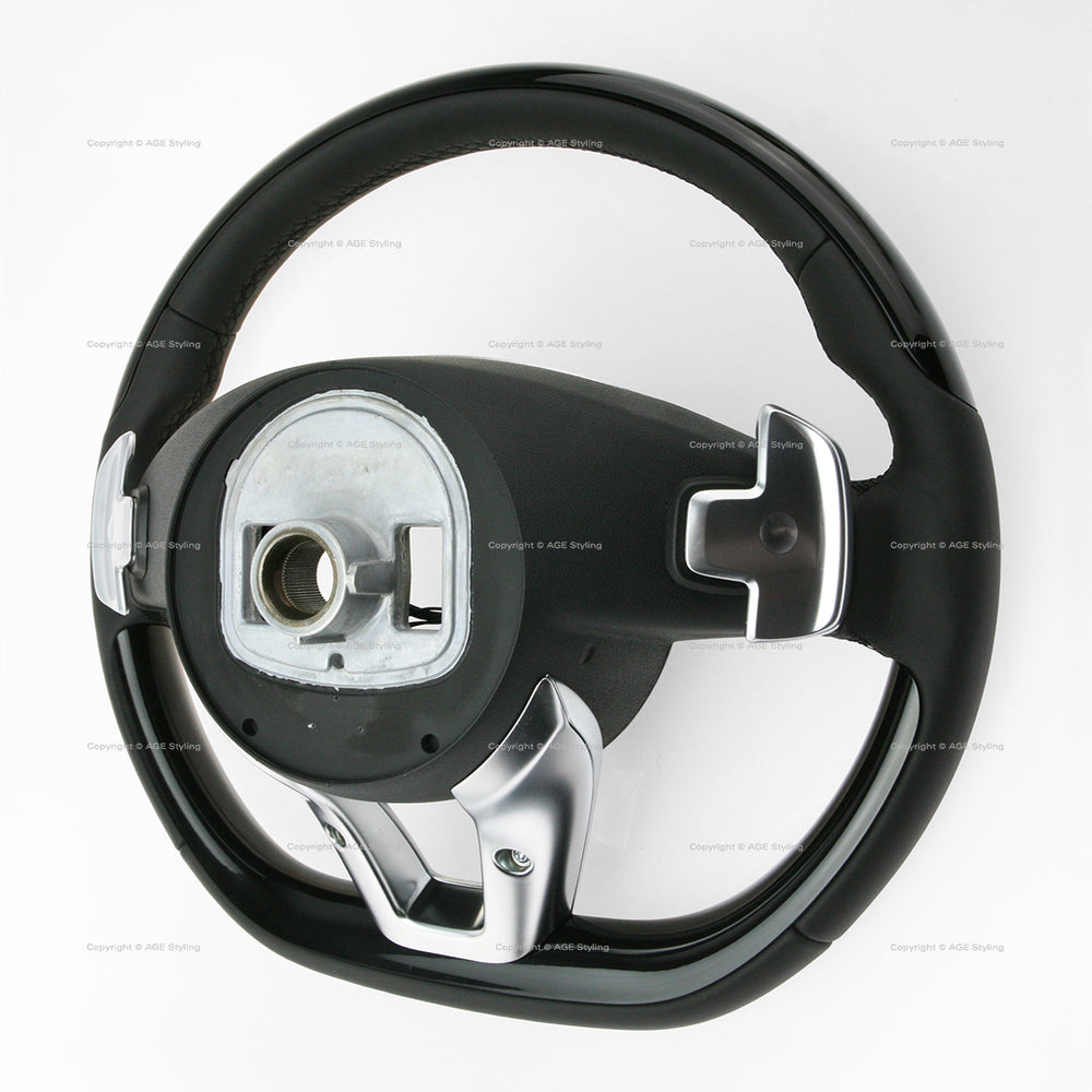 14-17 Mercedes-Benz S550 S600 S63 S65 Piano Black Steering Wheel # 002-460-67-03-9E38