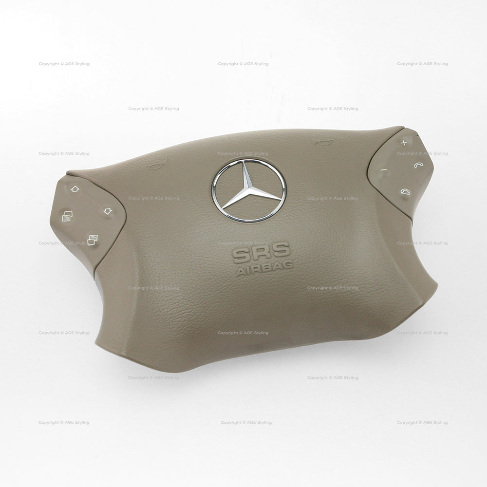 05-07 Mercedes-Benz C230 C240 C280 C320 C350 Driver Airbag Stone Beige # 203-460-05-02-8J06, 203 460 05 02 8J06, 20346005028J06