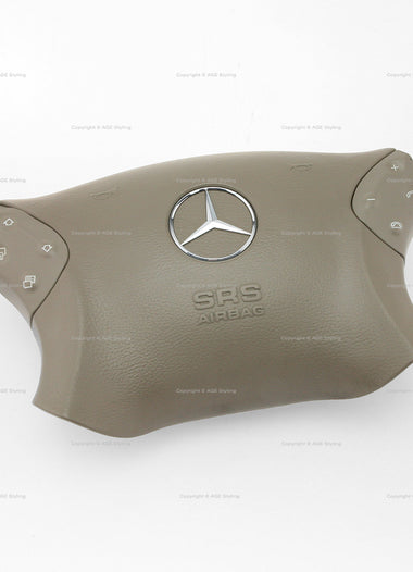 05-07 Mercedes-Benz C230 C240 C280 C320 C350 Driver Airbag Stone Beige # 203-460-05-02-8J06, 203 460 05 02 8J06, 20346005028J06