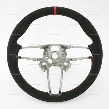Porsche GT2 GT3 RS Suede Alcantara Steering Wheel # 9P1-419-091-GD-RBV, 9P1 419 091 GD RBV, 9P1419091GDRBV