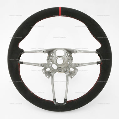Porsche GT2 GT3 RS Suede Alcantara Steering Wheel # 9P1-419-091-GD-RBV, 9P1 419 091 GD RBV, 9P1419091GDRBV