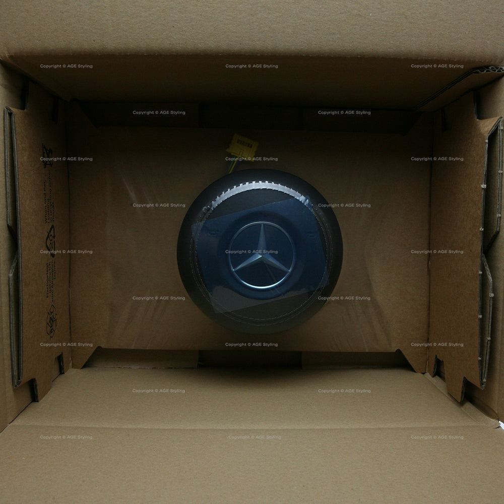 17-21 Mercedes-Benz S450 S560 S63 S65 AMG Fahrerairbag Schwarzes Leder # 000-860-30-02-7J20