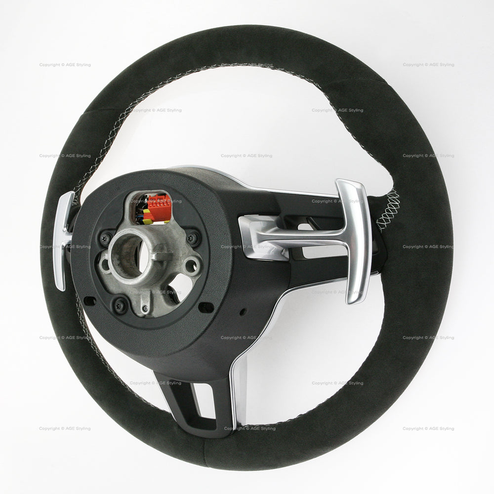16-19 Porsche Macan Suede Alcantara PDK Steering Wheel # 95B-419-091-T-2W0
