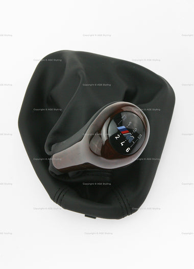BMW M5 E39 Gear Shift Knob Illuminated Wood/Leather 6-speed Manual # 25-11-2-282-204, 25 11 2 282 204, 25112282204