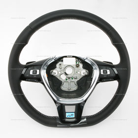 Volkswagen Arteon black Leather Steering Wheel with Adaptive Cruise without Heated Rim # 3G8-419-091-K-CPU, 3G8 419 091 K CPU, 3G8419091KCPU