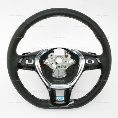 Volkswagen Arteon black Leather Steering Wheel with Adaptive Cruise without Heated Rim # 3G8-419-091-K-CPU, 3G8 419 091 K CPU, 3G8419091KCPU