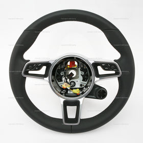 17-24 Porsche Cayman 718 Boxster 911 Steering Wheel with Chrono Multimedia Controls & Heated Rim # 9P1-419-091-LN-A34, 9P1 419 091 LN A34, 9P1419091LNA34