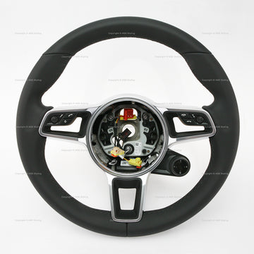 17-24 Porsche Cayman 718 Boxster 911 Steering Wheel with Chrono Multimedia Controls & Heated Rim # 9P1-419-091-LN-A34, 9P1 419 091 LN A34, 9P1419091LNA34