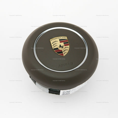 19-24 Porsche Macan Driver Airbag Saddle Brown Leather # 95B-880-201-G-OK6