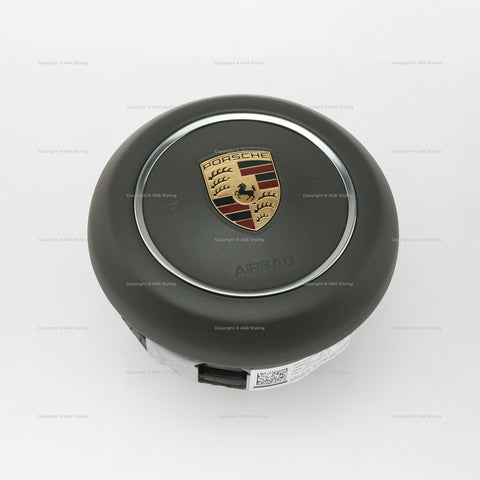 19-24 Porsche Macan Driver Airbag Agate Gray Leather # 95B-880-201-G-OE5