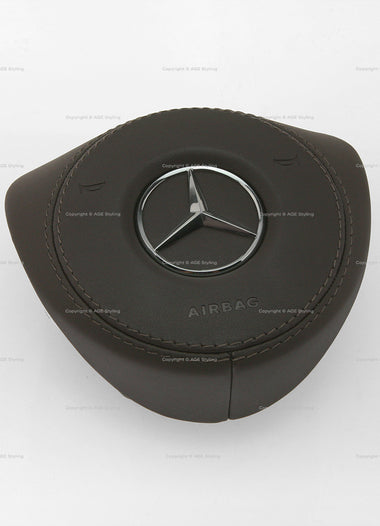 16-19 Mercedes-Benz GLE350 GLE400 GLE450 GLE550 GLE43 GLE63 Driver Airbag Espresso Brown Leather # 000-860-16-02-8R01, 000 860 16 02 8R01, 00086016028R01