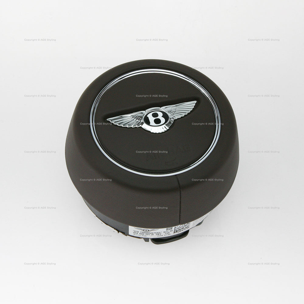 19-26 Bentley Bentayga Continental Flying Spur Driver Airbag Burnt Oak # 36A-880-201-H-2BY, 36A 880 201 H 2BY, 36A880201H2BY