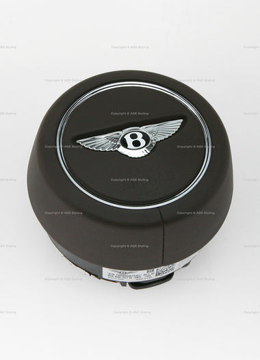 19-26 Bentley Bentayga Continental Flying Spur Driver Airbag Burnt Oak # 36A-880-201-H-2BY, 36A 880 201 H 2BY, 36A880201H2BY