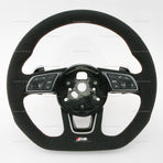 19-21 Audi RS5 Flat Bottom Suede Steering Wheel # 8W0-419-091-EF-NTW