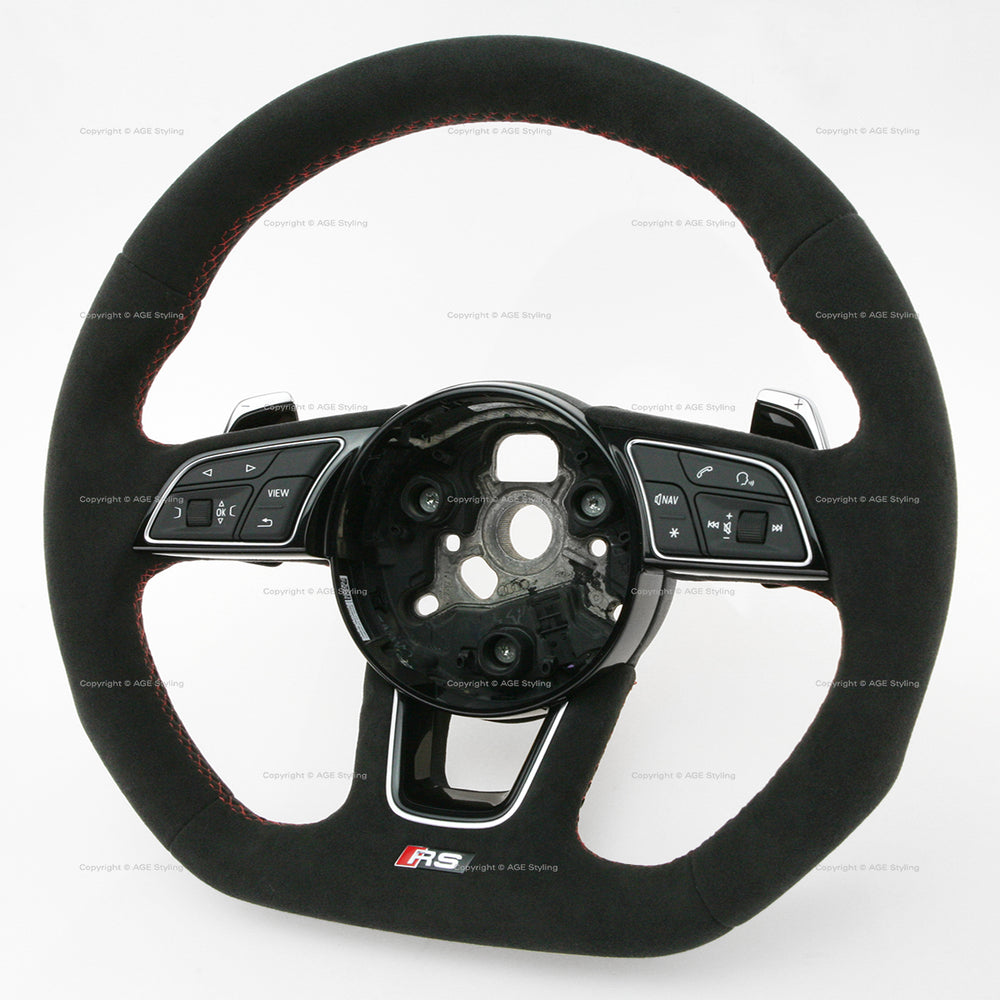 19-21 Audi RS5 Flat Bottom Suede Steering Wheel # 8W0-419-091-EF-NTW