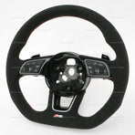 19-21 Audi RS5 Flat Bottom Suede Steering Wheel # 8W0-419-091-EF-NTW