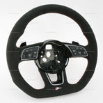 19-21 Audi RS5 Flat Bottom Suede Steering Wheel # 8W0-419-091-EF-NTW